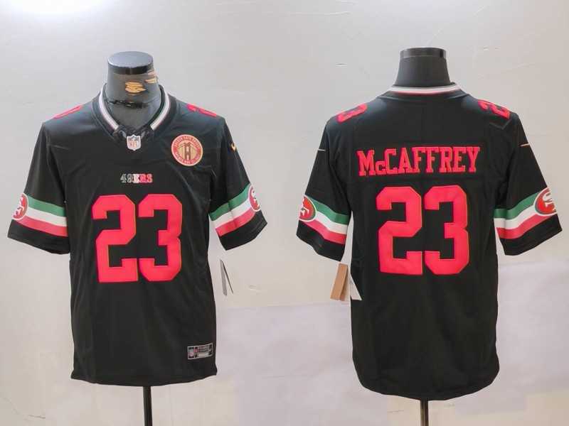 Mens San Francisco 49ers #23 Christian McCaffrey Black F.U.S.E. Mexico With Gate Bridge Patch Vapor Limited Stitched Jerseys Dzhi->san francisco 49ers->NFL Jersey